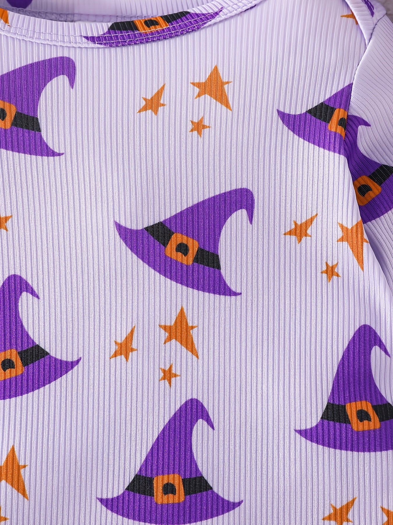 Halloween Party Girls Witch Hat Onesie Set