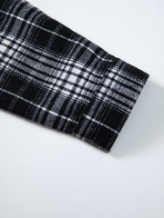 Girl s Plaid Patchwork Lapel Shirt