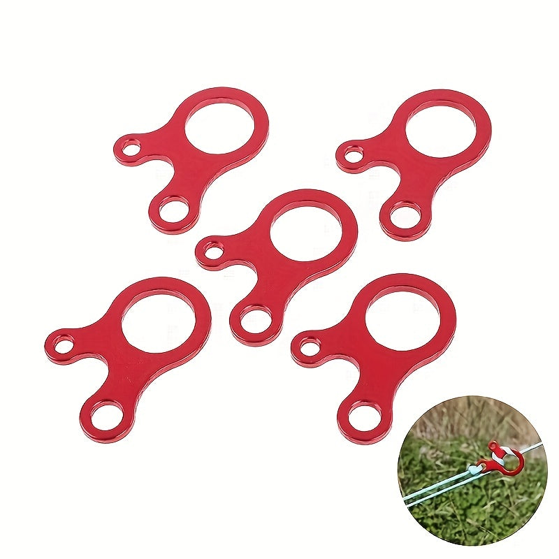 5pcs Aluminum Alloy Cord Adjusters 3 Holes Tent Canopy Buckle Rope Tightener