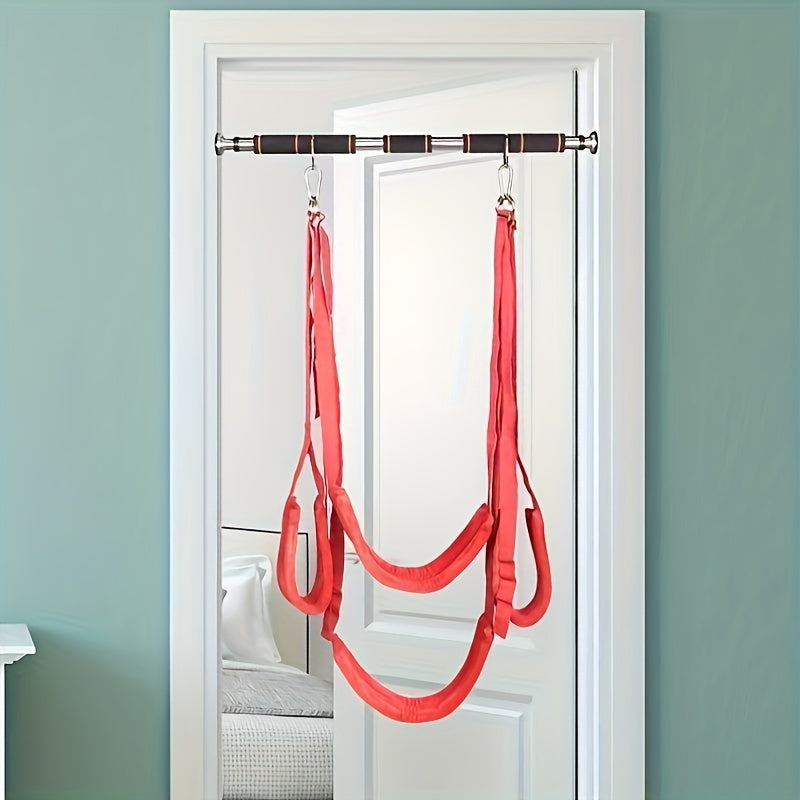 Yoga Hanging Straps w/ 4 Belts Fitness Pilates Swing