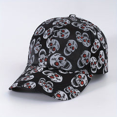 Skull Star Printed Baseball Cap Unisex Lightweight Hip Hop Dad Hat