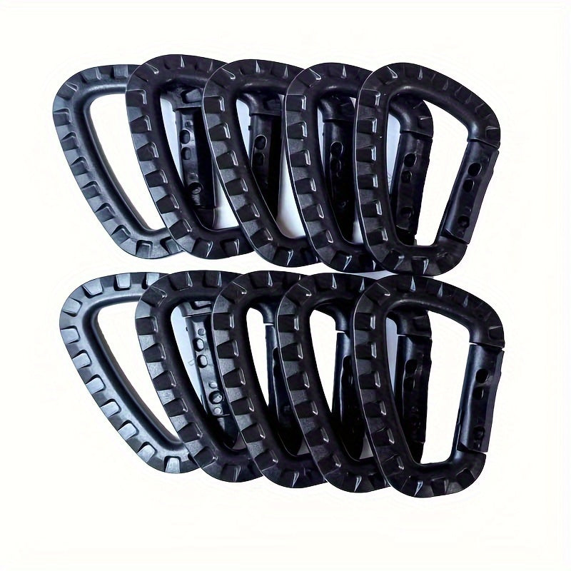 10pcs D Ring Spring Snap Ring Buckle Keychain for Outdoor Camping