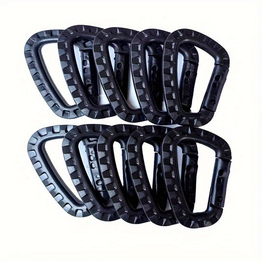 10pcs D Ring Spring Snap Ring Buckle Keychain for Outdoor Camping