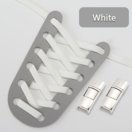 2pcs No Tie Shoelaces With Buckle Easy Tie For Kids & Adults