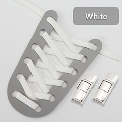 2pcs No Tie Shoelaces With Buckle Easy Tie For Kids & Adults