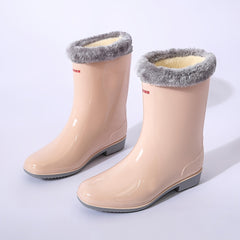 Women's Thermal Rain Boots Fleece Waterproof Booties
