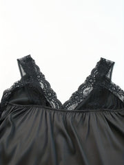 Lace Ruched Top V Neck Sleeveless Summer Top