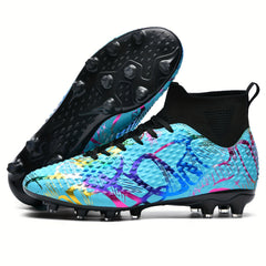 Kid's High Top Non Slip Football Cleat Spikes Soccer Shoes