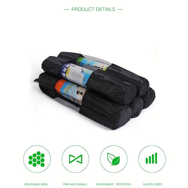 Portable Mesh Storage Bag for Yoga Mat & Sports Towel