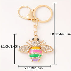 Metal Diamond Bee Keychain Party Decor Christmas