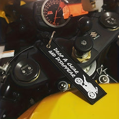 Embroidered Motorcycle Keychain Drop A Gear Disappear