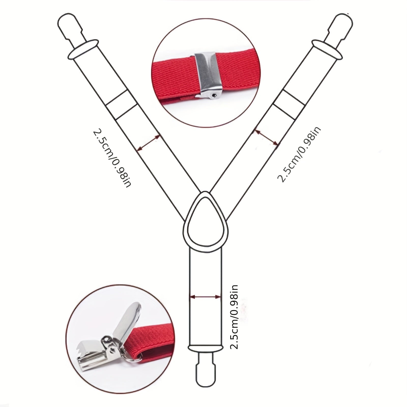 Boys' Suspender Bow Tie Set - Adjustable Y-shaped Pants with Metal Clip