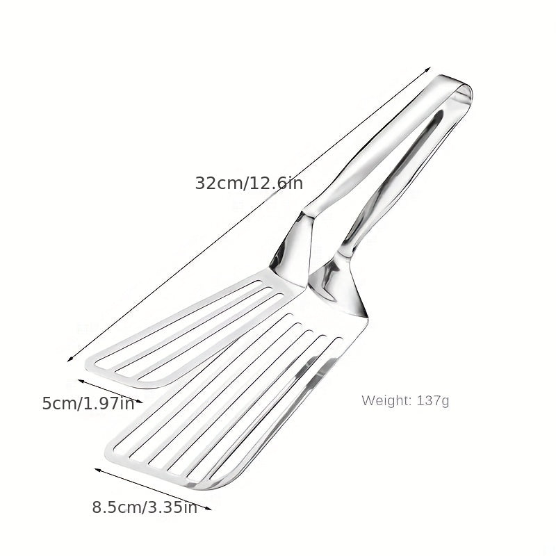 Stainless Steel Steak Clamp Grilling Tongs for Flipping Frying Food