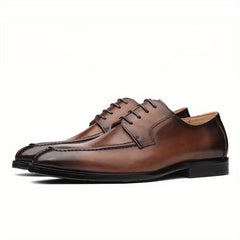 Men's Square Toe Lace up Oxford Shoes Smart Casual Dress Shoes