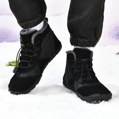 Men's Snow Boots Adjustable Buckle Warm Fleece Non slip Ankle Boots