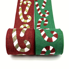 4.57m Christmas Ribbon Candy Mint Cane Ribbon Mint Ribbon DIY Craft Garland