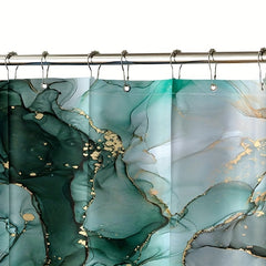 Waterproof Green Marble Bath Curtain 72'' x 72''