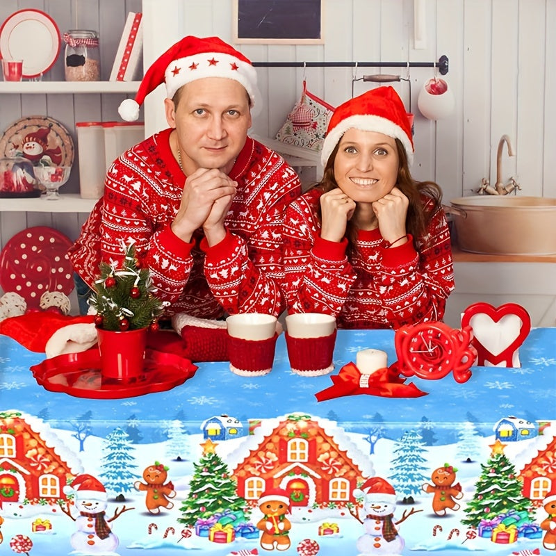 Cartoon Christmas Element Disposable Tablecloth