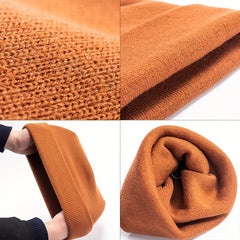 Solid Outdoor Breathable Beanie Hat Warm Knitted Hat Unisex Style Hat