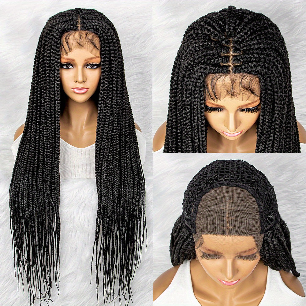 Long Braided Wig 4 4 Lace Front Twist Braid Wigs for Women Girls