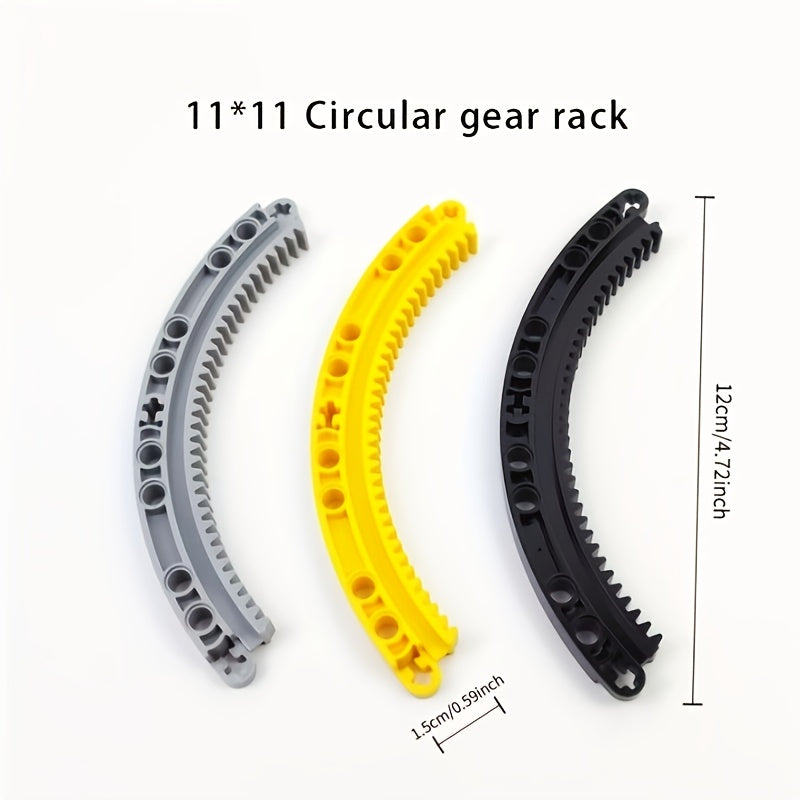 4pcs MOC Tech Blocks 27 Small Circular Arc Racks 24121 H