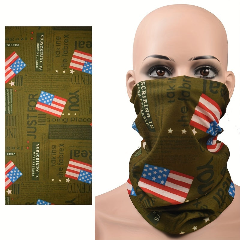 American Flag Turban Hip Hop Riding Mask Unisex Sunscreen Bandana