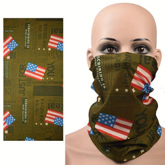 American Flag Sunshade Magic Bandana Neck Gaiter for Outdoor Cycling
