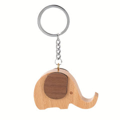 Elephant Cartoon Keychain Wooden Phone Holder Backpack Pendant