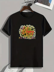 Halloween Pattern Print Men's Comfy Sports T-shirt
