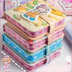 Creative Pink Cartoon Notebook with Magnetic Buckle