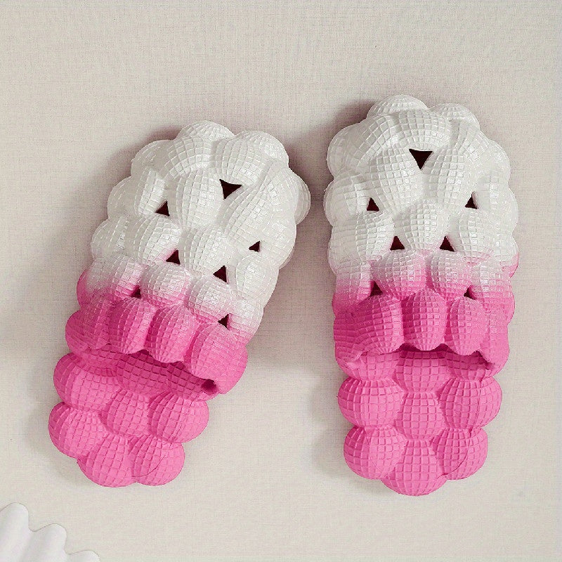 Women's Ombre Bubble Slides Slippers Non Slip Outdoor Sports Slides