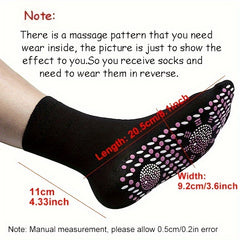 3 Pairs Washable Thermal Socks Massage Footbed Anti-odor One Size 35