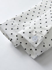 Kids Polka Dot Long Sleeve Shirt Cardigan