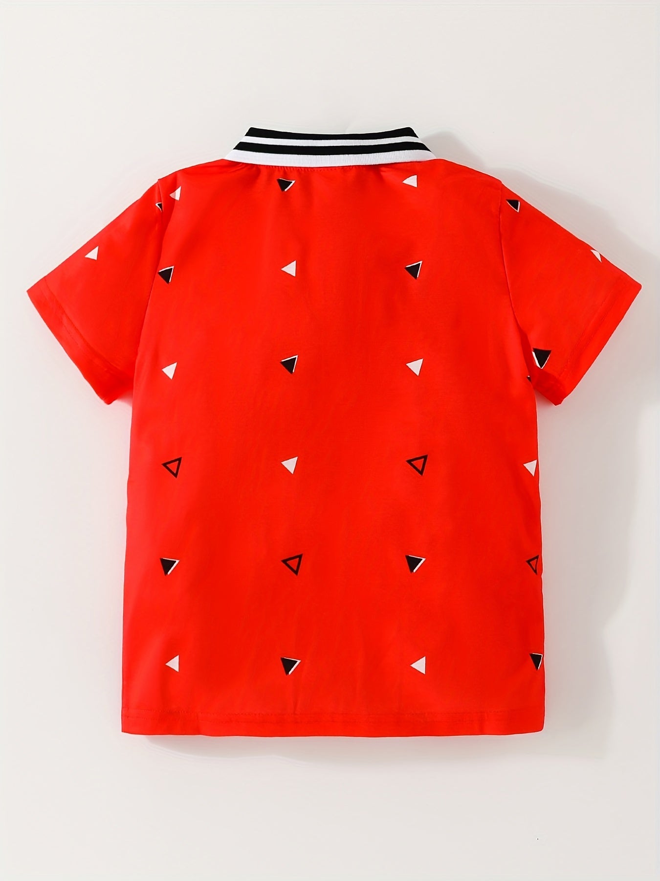 Stylish Triangle Pattern Boys Shirt for Summer Adventures