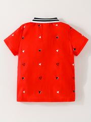 Stylish Triangle Pattern Boys Shirt for Summer Adventures