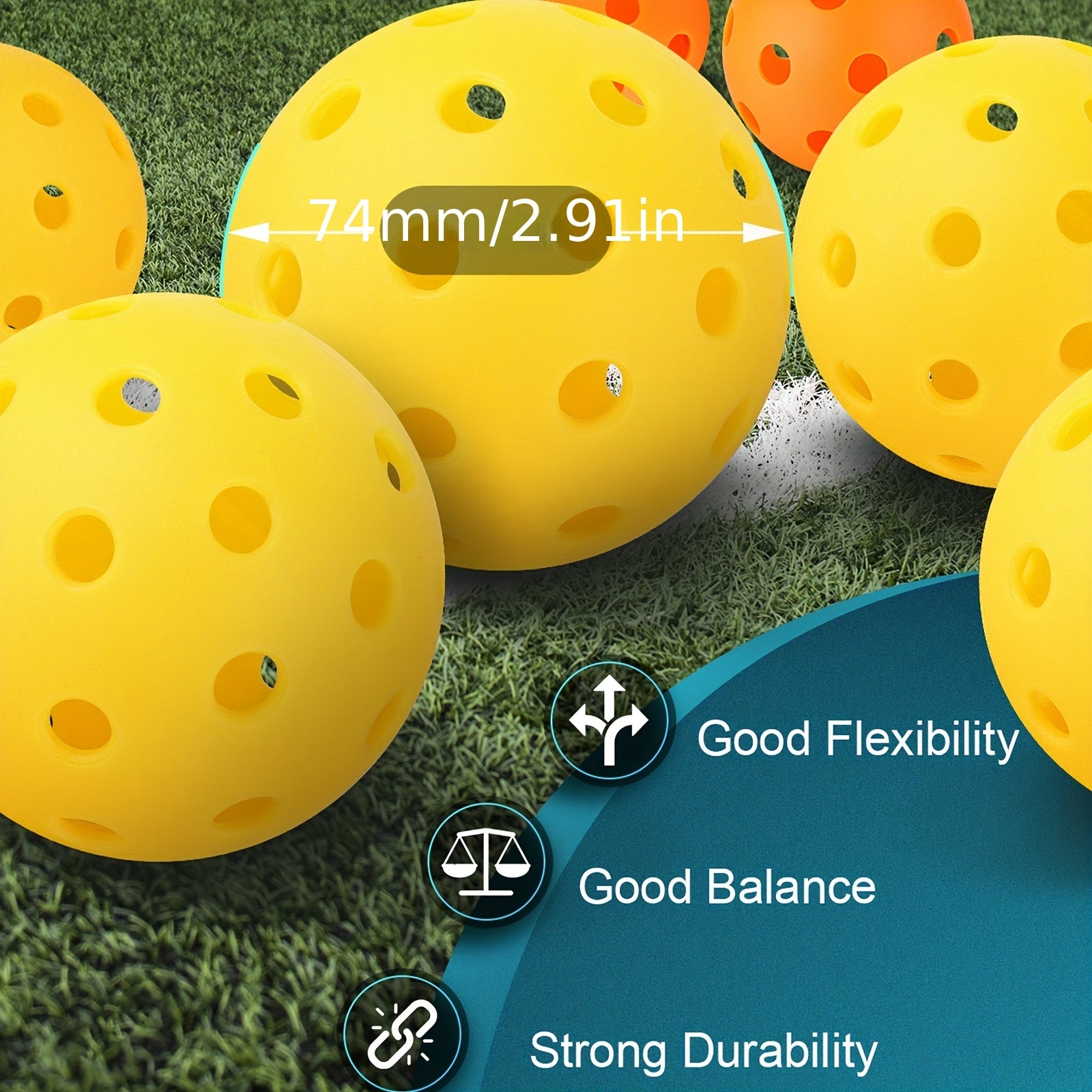 6pcs Outdoor USAPA Approved Pickleballs For Training