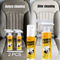2pcs Foam Cleaner Anti Aging Cleaning for Car Interior Surfaces
