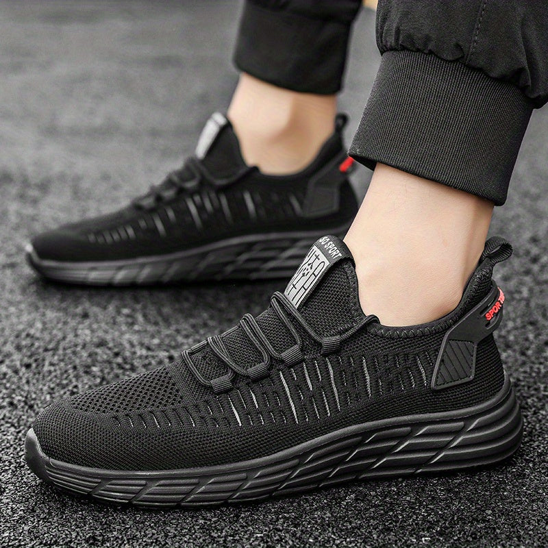 Men's Mesh Slip-On Sneakers Lace-Up Athletic Shoes