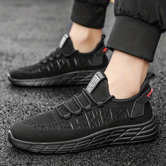 Men's Mesh Slip-On Sneakers Lace-Up Athletic Shoes