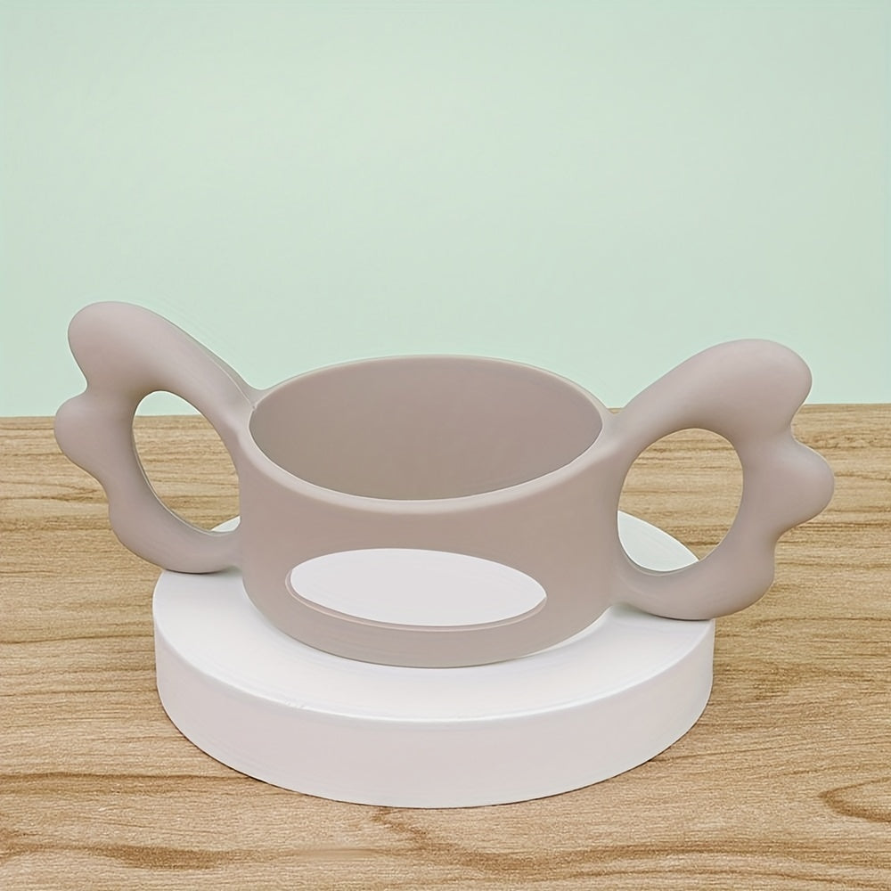 1pc Silicone Baby Bottle Handle Wide Neck Wing Shape