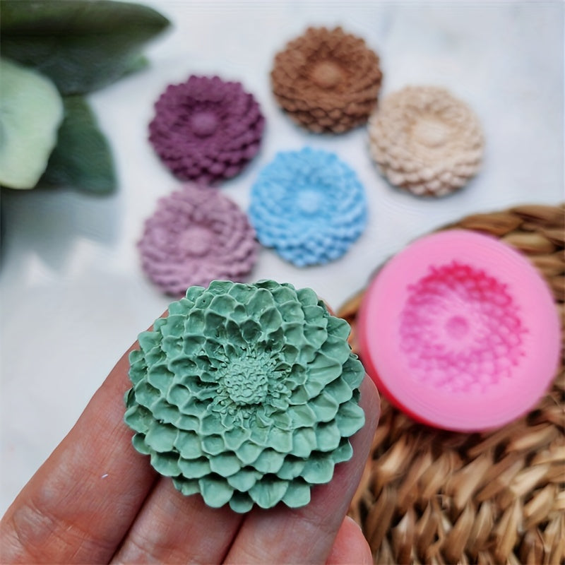 Polymer Clay Daisy Pendant Silicone Mold Earrings Making Hrisantema Flower