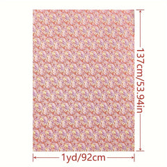 1pc Faux Cotton Fabric Diy Cloth Dress Fabric 1yard Cut Size