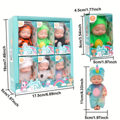 6pcs Fairy Princess Doll Set with Pajamas 10 Animal Teen Doll