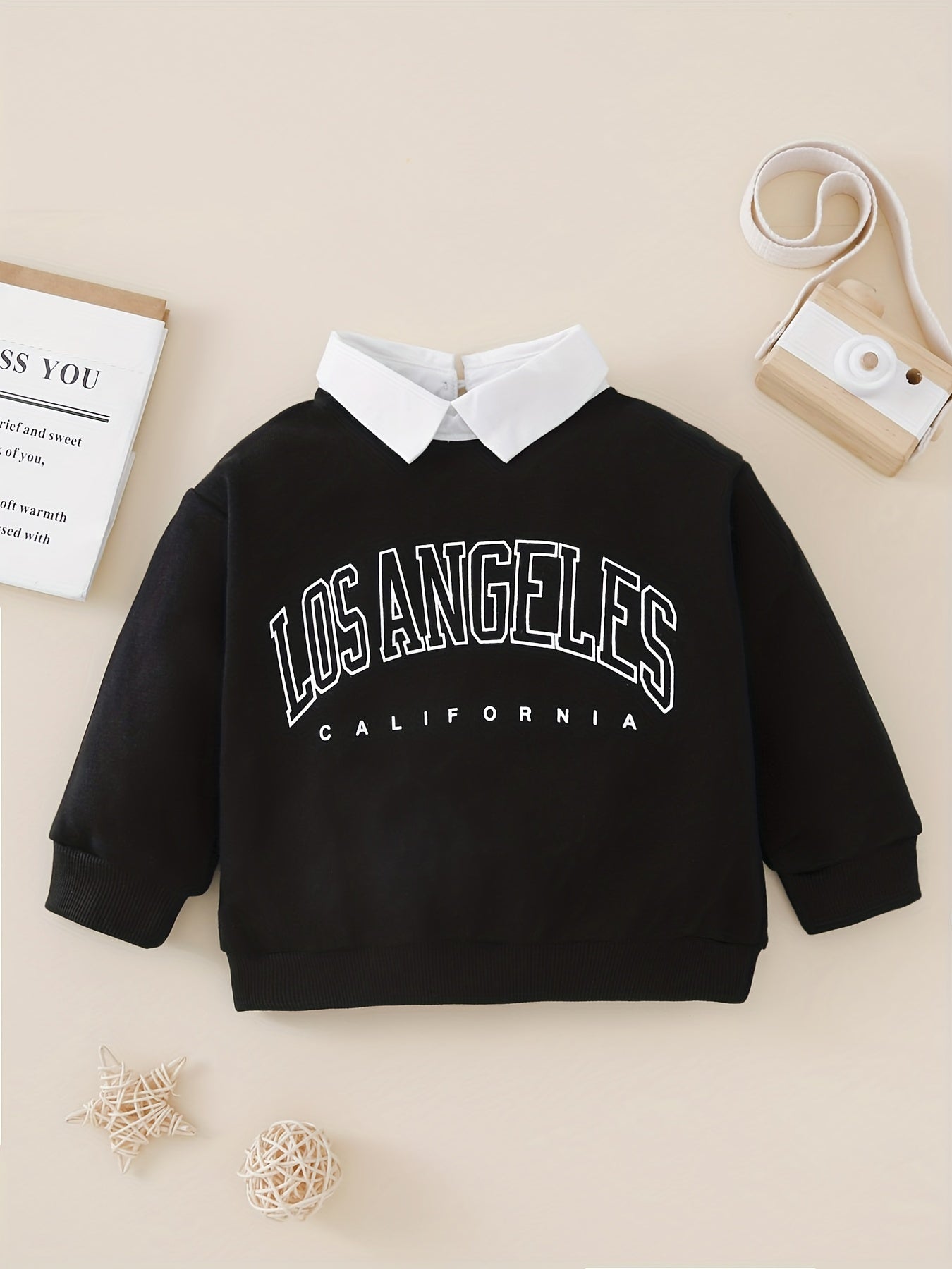 Girl's Letter Print Long Sleeve Sweatshirt