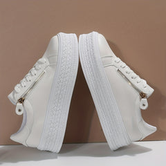 Women's Platform Skate Shoes Height Increasing Low Top Sneakers
