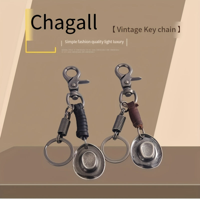 Antique Metal Pendant Keychain Hip Hop Style Waist Hanging Keychain Gift