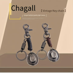 Antique Metal Pendant Keychain Hip Hop Style Waist Hanging Keychain Gift