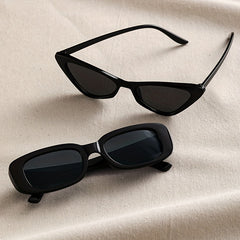2 Pairs Small Frame Men's Sunglasses with Zipper Case