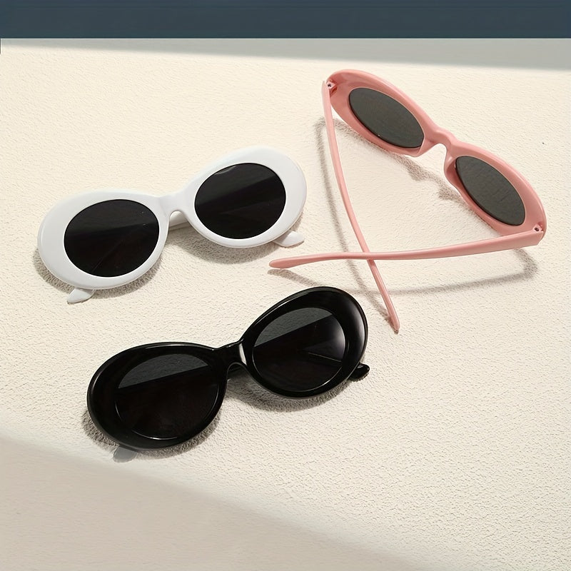 Y2K Oval Sunglasses UV400 Sun Shades Glasses
