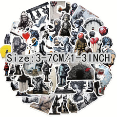 50pcs Abstract Art Style Graffiti Stickers for Laptop Water Cup Decoration